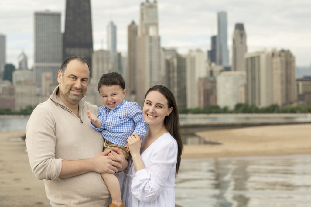 family photos at Chicago's lakefront